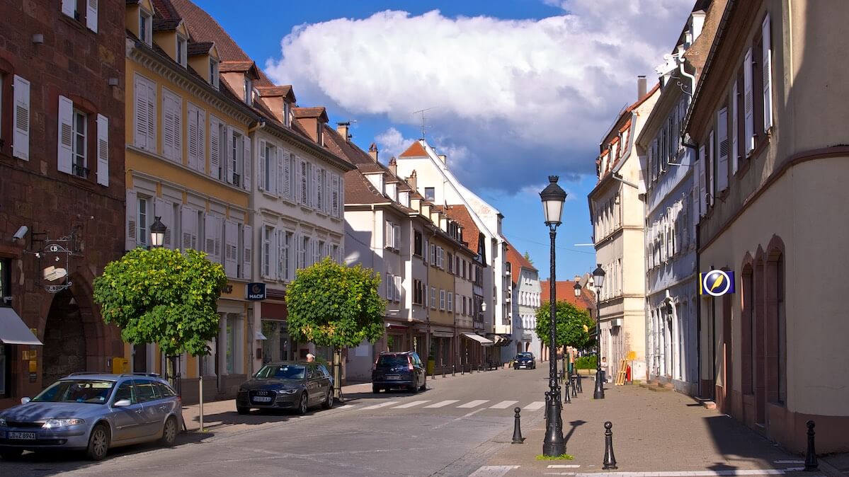 Blick in die Rue Nationale Wissembourg