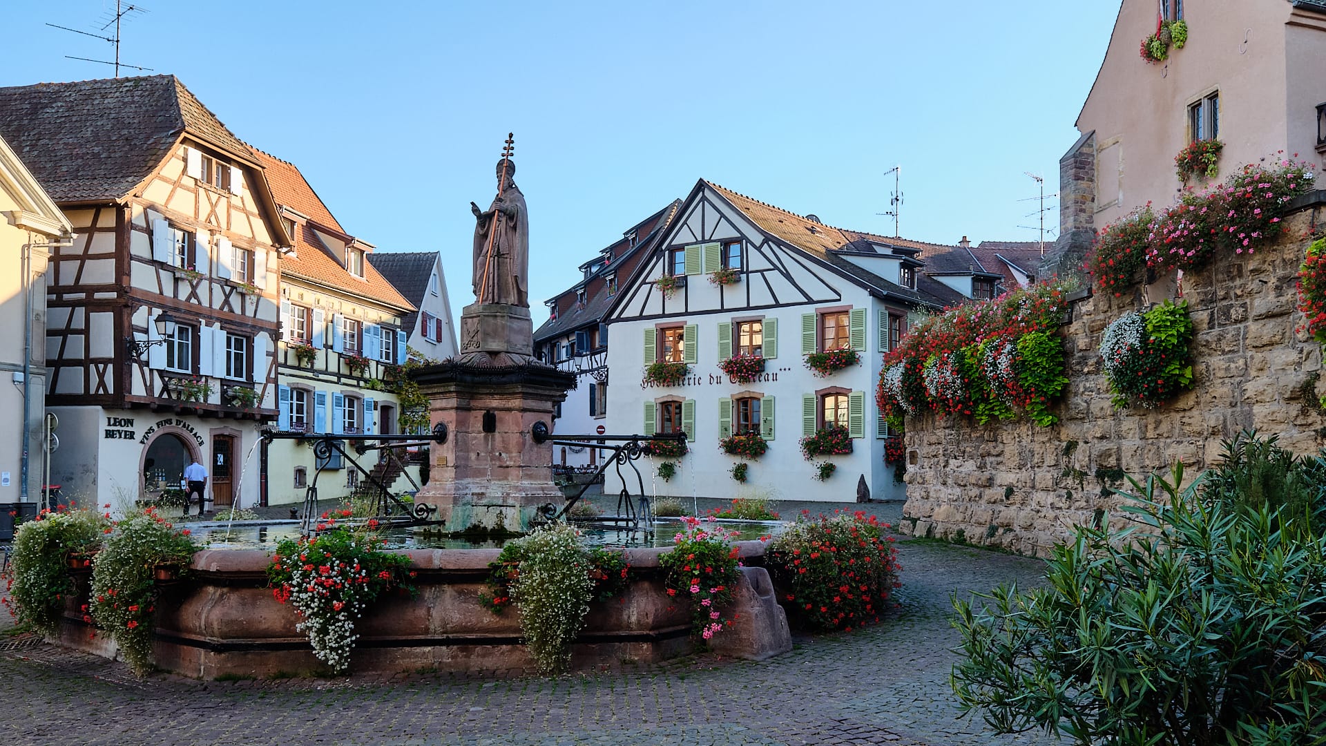 Der Weinort Eguisheim gehört zu den schönsten Orten des Elsass. 